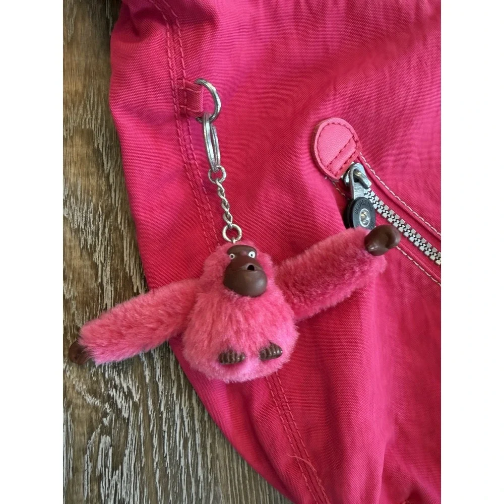 Kipling Farrah Hot Pink Large Shoulder/Crossbody Hobo Bag Lightweight Travel EUC